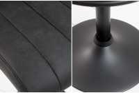 Lot de 2 tabourets de bar design coloris gris vintage en microfibre