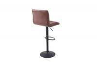 Lot de 2 tabourets de bar contemporain coloris brun vintage en microfibre