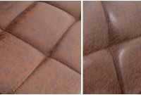 Lot de 2 tabourets de bar contemporain coloris brun vintage en microfibre