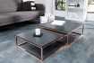Ensemble de 2 tables basses design coloris anthracite et cuivre
