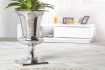 Vase décoratif coloris argenté en métal-aluminium