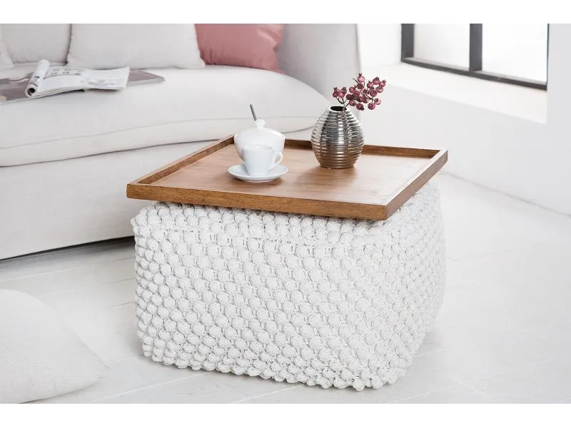 Plateau design de 50 cm coloris naturel en bois massif