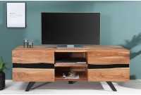 Meuble TV "Amazonas" en Acacia Massif - 160 cm à 2 portes et 2 niches