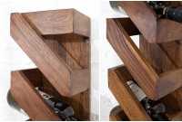 Porte-bouteilles mural design coloris naturel à 5 espace de rangement