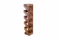 Porte-bouteilles mural design coloris naturel à 5 espace de rangement