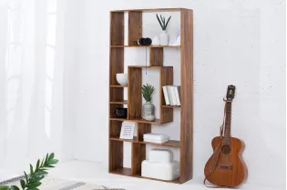 étagère contemporaine de 180 cm coloris naturel en bois massif