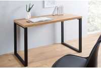 Table de bureau de 120x60 cm coloris naturel et noir