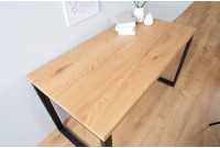 Table de bureau de 120x60 cm coloris naturel et noir