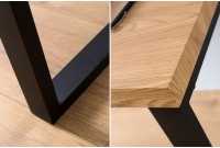 Table de bureau de 120x60 cm coloris naturel et noir