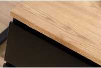 Caisson à roulettes moderne coloris noir et chêne à 3 tiroirs