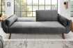Canapé convertible design scandinave coloris gris argenté en velours