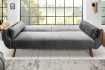 Canapé convertible design scandinave coloris gris argenté en velours