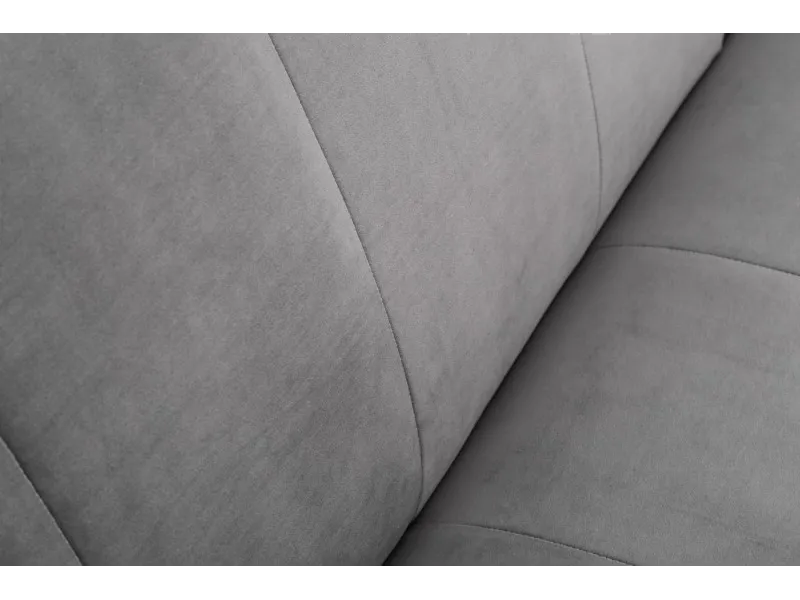 Canapé convertible design scandinave coloris gris argenté en velours