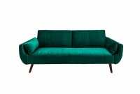 Canapé convertible design scandinave coloris vert en velours
