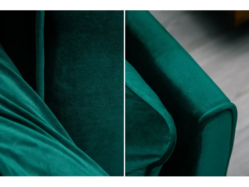 Canapé convertible design scandinave coloris vert en velours