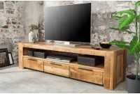 Meuble TV design industriel 170 cm en bois massif