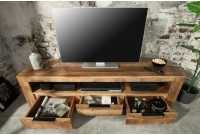 Meuble TV design industriel 170 cm en bois massif