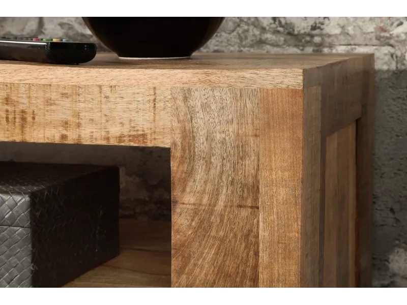 Meuble TV design industriel 170 cm en bois massif