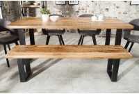 Banquette design 170cm en Fer, Bois de Mangue