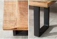 Banquette design 170cm en Fer, Bois de Mangue