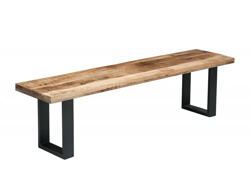 Banquette design 170cm en Fer, Bois de Mangue