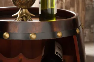 Casier à vin authentique 60 cm marron 2