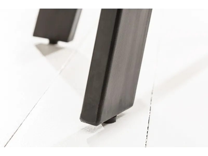 Table à manger 80cm haute de style industriel coloris naturel en bois massif et métal