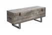 Banc coffre de 115cm en bois massif coloris gris