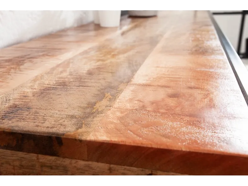 Console en bois massif coloris naturel