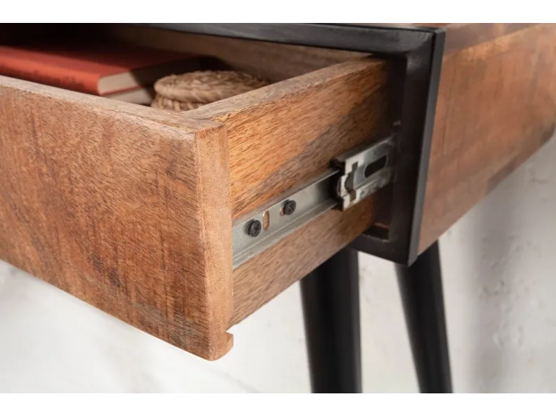 Console en bois massif coloris naturel