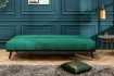 Canapé-lit en velours coloris vert émeraude