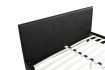 Lit adulte contemporain 140 x 200 cm en simili cuir noir