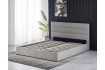 Lit moderne de 140 x 200 cm en tissu coloris gris