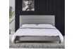 Lit moderne de 160 x 200 cm en tissu coloris gris