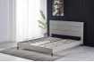 Lit moderne de 160 x 200 cm en tissu coloris gris