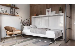 Lit encastrable horizontal de 90 x 200 cm coloris blanc