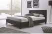 Lit moderne de 160 x 200 cm en simili cuir coloris noir