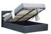 Lit coffre moderne de 140 x 200 cm en simili cuir coloris noir