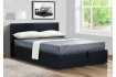 Lit coffre moderne de 160 x 200 cm en simili cuir coloris noir