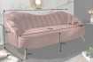 Canapé en velours style rétro coloris rose ancien 220cm