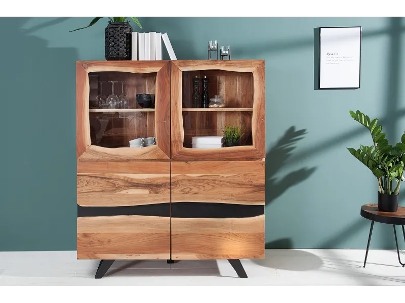 Buffet Haut "Amazonas" en Acacia Massif - 140 cm