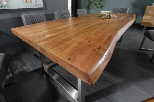 Table à manger Mammut 200cm acacia plateau 60mm 2