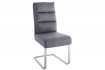 Lot de 2 Chaises gris vintage design rétro acier inoxydable