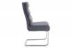 Lot de 2 Chaises gris vintage design rétro acier inoxydable