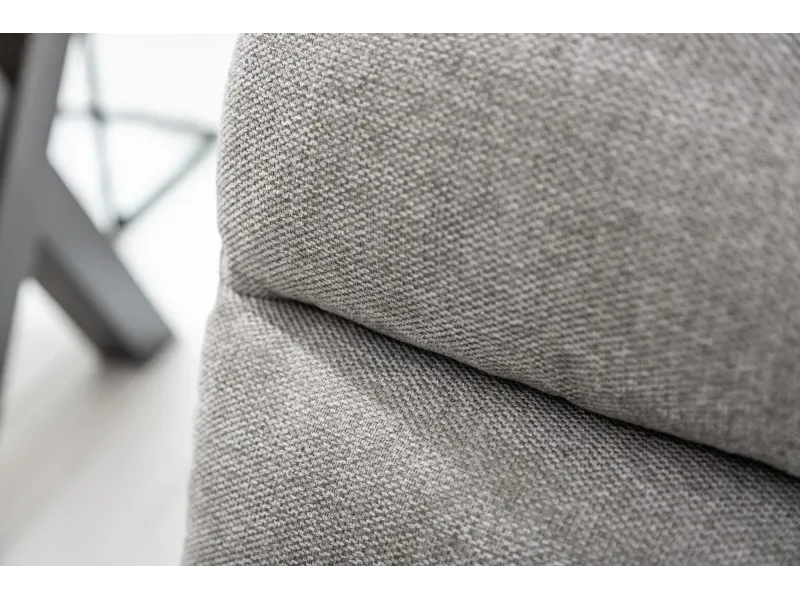 Lot de 2 Chaises confortable tissu texture Cantilever coloris gris clair