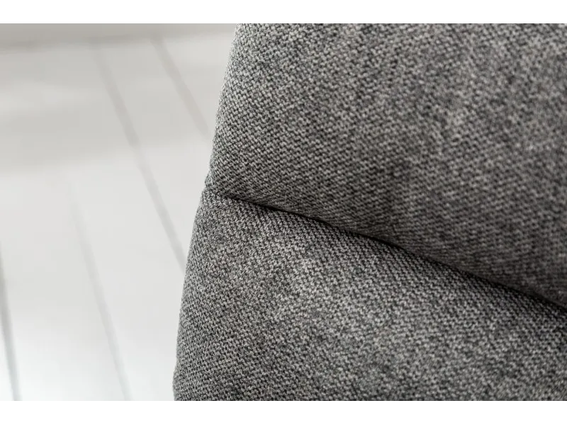 Chaise confortable tissu texture Cantilever coloris gris foncé