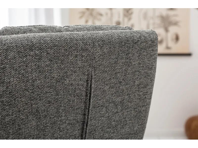 Chaise confortable tissu texture Cantilever coloris gris foncé