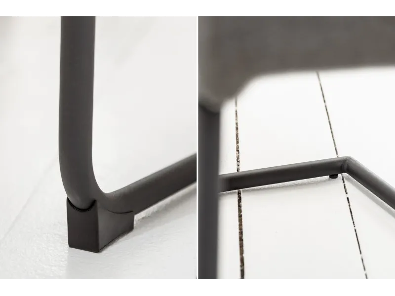 Chaise confortable tissu texture Cantilever coloris gris foncé