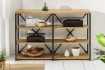 BIBLIOTHEQUE MODERNE STYLE INDUSTRIEL 110cm
