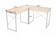 BUREAU D’ANGLE DESIGN INDUSTRIEL EN BOIS MASSIF FORME L